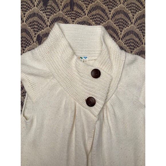 Vintage Y2K Sweater Tunic 2000s Roxy Knit Long Sleeveless Cardigan Size Small - Picture 8 of 10
